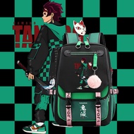Demon Slayer Japanese Comic Demon Slayer Backpack Large Capacity Teenager Student School Bag USB Int