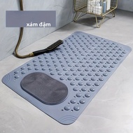 Tấm Thảm Tắm PVC Chống Trơn Màu Xanh Nhạt Dày 0.8cm 2600g/m² Họa Tiết Chấm Massage Đảm Bảo An Toàn K