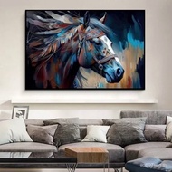 Lucky Black Horse Picture Frame Edge With Hanging Hook