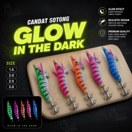 BOCEAN CT Squid Jig 2 Layer Hook Luminous Fluorescent Candat Pancing Sotong Perambut Gewang Mata