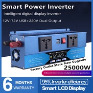 ❤️ Biến tần điện thông minh ❤️ 25000W Nhà máy gốc Power Inverter DC12V-24V đến AC 220V với LED Màn h