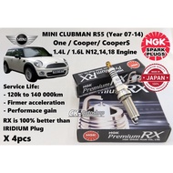 Japan NGK Premium RX spark plug for Mini Clubman R55 One Cooper Cooper S 1.4L 1.6L (Year 07-14) with