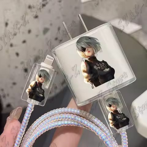 Game Nier Waifu Girls Protection Case for IPhone 15 14 13 Pro Max 18/20W Automata Yorha 2b A2 Charge