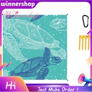 Packable Waterproof Beach Blanket Sandproof Picnic Blanket with Stakes, 79 X 83 Inches Sand Free
