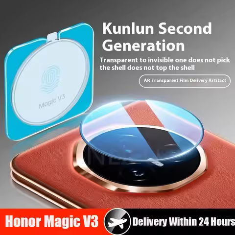 Camera Protectors on Honor MagicV3 Film Lens Cover Locator Installation Full Glue Camera Lens Temper
