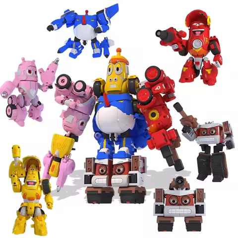 Korea Larva Transformation Toys Action Figures Vehile Deformation Robot Yellow Hilarious Worm Funny