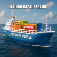 Children's Cargo Cruiser Ship Toy Size 30cm Pullback Cargo Ship Toy Expedition Ship Goods