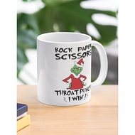 Rock Paper Scissors Throat Punch Playing With The Grinch Coffee Mug