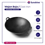 Seasoned Cast Steel Pan 20 Pieces (50cm) Thick Non-Stick/ Cast Iron Pan/ Cast Iron Pan Frying Pan