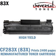 Compatible with HP CF283X (83X) Black Laser Toner Cartridge (Prints 2.4K Pages- High Yield version o