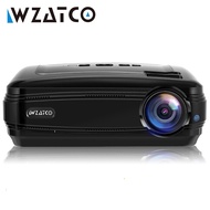Projector โปรเจคเตอร์ WZATCO CTL60 Android 9.0 WIFI 5500Lumens full HD Portable TV LED Projector โปร