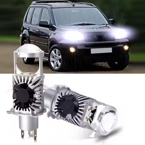 2Pcs LED Projector Headlight Bulbs For NISSAN X-TRAIL X Trail T30 2001-2007 Hi-Lo High Low Beam H4 P