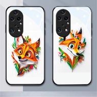 cute Huawei P Series glass phone case P50pro P20 P20pro P30 P30lite P40 P40pro P30pro P8 P20lite Hon