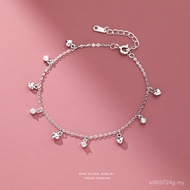 Korean Style Issue Order Love High-End Feeling Pure Silver Female Sterling Silver Tassel Zircon Brac