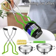 4Pcs Canning Funnel Stainless Steel Canning Jar Lifter with Grip Handle for Wide Jars Regular Jars S
