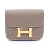 【二手】愛馬仕 (HERMES) 對折皮夾 Constance Slim Etoupe 皮革女款