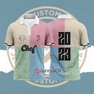 2023 Chef Uniform/etikastreet Retro Collar Jersey Baju Raya Viral Lelaki Streetwear Japanese Jersi Viral Murah Lelaki Kanak Kanak Berkolar Full Sublimation