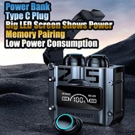 Topewon M25 TWS Wireless Bluetooth-compatible 5.2 Headset Digital Display Earphone Binaural Noise Re