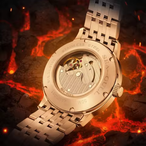Seagull Watch 39.5mm Men's Watch 5Bar Waterproof Automatic Mechanical Watches Luminous Watches for M