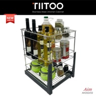 [TIITOO] Stainless Steel Pull Out Sauce Rack / Pull Out Basket / Kitchen Drawer / Laci Kabinet / AK3