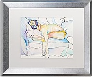 Trademark Fine Art Sleeping Beauty by Pat Saunders-White, White Matte, Silver Frame 16x20-Inch