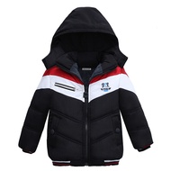 ZZOOI 2022 Autumn Winter Boys Jacket Thick Warm Hooded Down Cotton Outerwear Coat For 2-5 Years Old