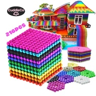 5mm 216PCS Colorful Magnetic Balls DIY Magnet Puzzle Decompression Magnet Bat Set Education Toys