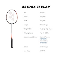 YONEX NANOFLARE 1000play /ARCSABER 7&11PLAY /ASTROX 77&99 PLAY /ASTROX 88D&88S PLAY BADMINTON RACKET