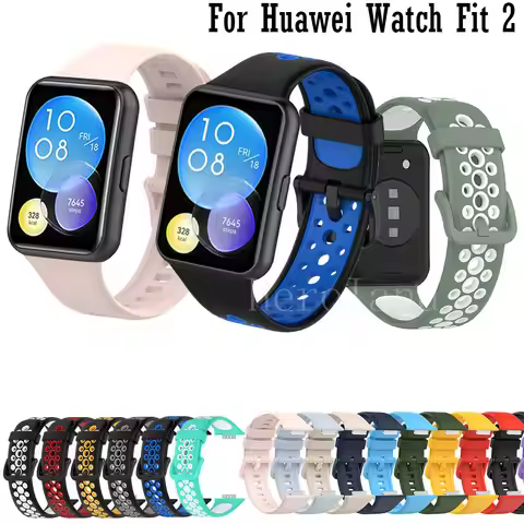 Sport Silicone Watchband For Huawei Watch Fit 2 Strap Original Smarwatch Wriststrap For Huawei Fit2 
