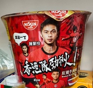 NISSIN 日清食品 x 出前一丁 x 香港隊勁揪 x 陳肇均 + 顔卓彬 盒面  特別版 Cup Noodle 杯麵