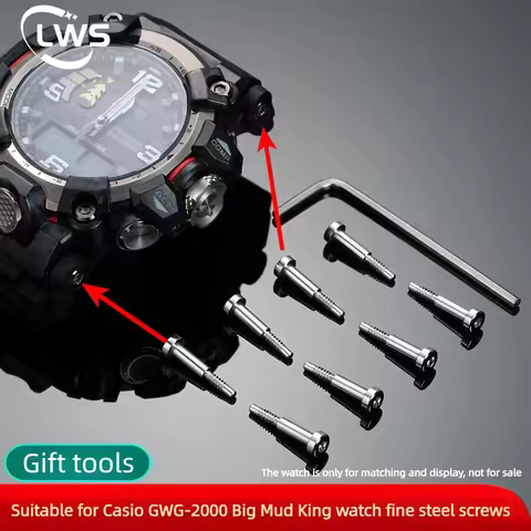 GWG-2000 stainless steel screws For Casio GWG 2000 Big Mud King watch Case strap Connecting fixing s