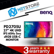 BENQ PD2705U 27” 4K UHD IPS 60Hz 5ms sRGB USB-C MONITOR - 9H.LKDLA.TBP