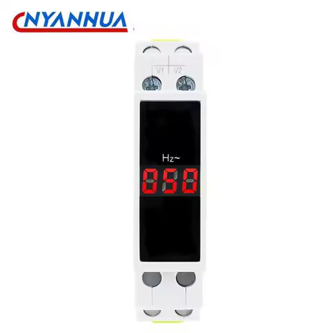 LED Single Digital Display Din Rail Mounted Frequency Gauge Hertz Meter Modular 18mm 50-60Hz BHZ-1R