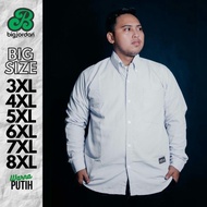KEMEJA JordanBIG Men's White Office Shirt Jumbo xxxl xxxxl Office Shirt JordanBIG 4xl 5xl 6xl 7xl 8x