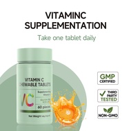 Vitamin C Chewable Tablets - Gluten-Free and Non-GMO 60 Tablets Vitamin C Supplement