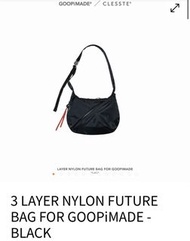 Goopimade Goopi Goopimade x clesste 3 LAYER NYLON FUTURE BAG FOR GOOPiMADE - BLACK