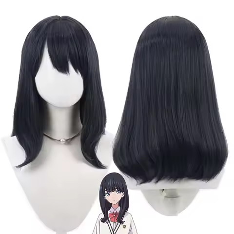Women Halloween Party Role Play Props Anime GRIDMAN UNIVERSE Takarada Rikka Cosplay Wig