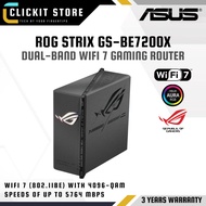 ASUS ROG Strix GS-BE7200X Dual-band WiFi 7 (802.11be) Gaming Router - 4096-QAM, 10G port, AURA RGB
