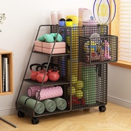 Badminton Trolley Yoga Home Iron Fitness Equipment for Sports Storage Storage Rack Storage Basket Ra