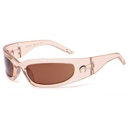 DOYM Futuristic High-quality Womensunglasses for Beach Outfit Anti-ultraviolet Cyberpunk Windproof C