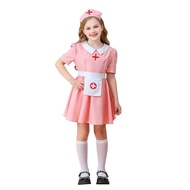 Halloween Children's Costume Pink Nurse Costume Doctor Nurse Girls Performance Costume cosplay Dress