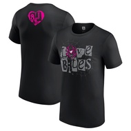 Men's Black AJ Lee Love Bites Retro T-Shirt