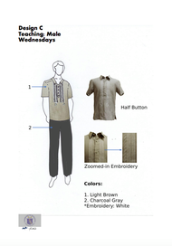 READY MADE Male DEPED NATIONAL UNIFORM (SET OF 1  PAIR/ TERNO For Only 989 Medium to Large)  Also av