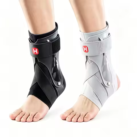 Ankle Brace for Sprained Ankle, Side Stabilizers Breathable Ankle Support, Adjustable Compression Br