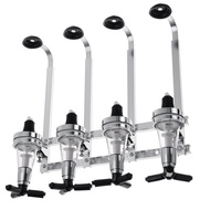 Silver Wall Mounted Cocktail Shaker Stand 4/6 Bottle Liquor Dispenser Wine Beer Alcohol Bar Beverage