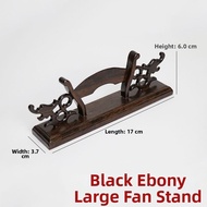 Black Ebony Wooden Fan Stand Fan Holder Craft Special Accessories Foldable Fan Stand Base Home Daily