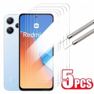 5PCS Tempered Glass For Xiaomi Redmi 12 13C 12C High Definition Full Cover Screen Protector For Redm