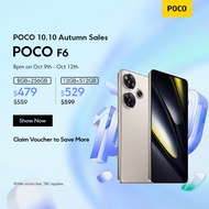 POCO F6 8GB+256GB/12GB+512GB, Snapdragon® 8s Gen 3,90W Turbo Charging+5000mAh battery(35mins to 100%