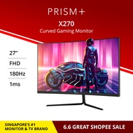 PRISM+ X270 27'' 180Hz | 1ms 1500R Curved Gaming Monitor [1920 x 1080] FreeSync G-Sync Ready