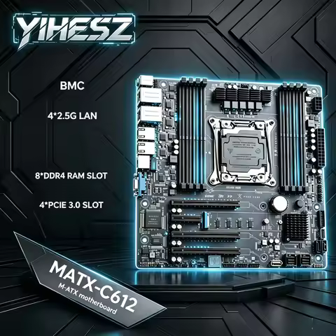 CLOUDSTAR MATX C612 LGA 2011-3 XEON X99 Motherboard Support Intel E5 2666 2696 V3V4 DDR4 RECC NON-EC